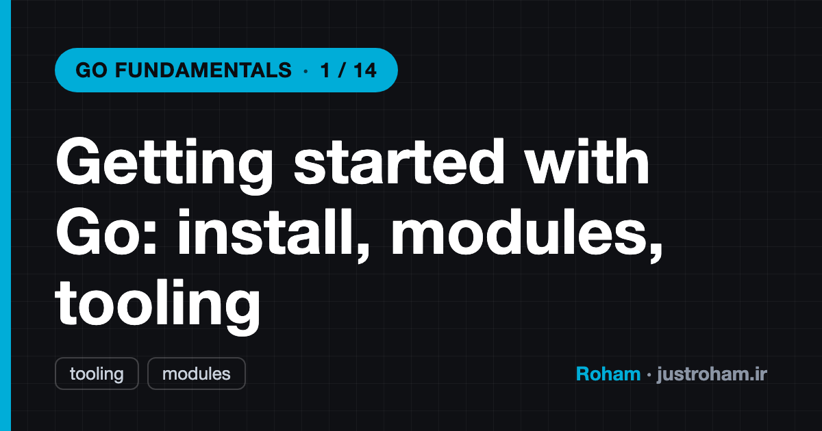 Getting started with Go: install, modules, tooling