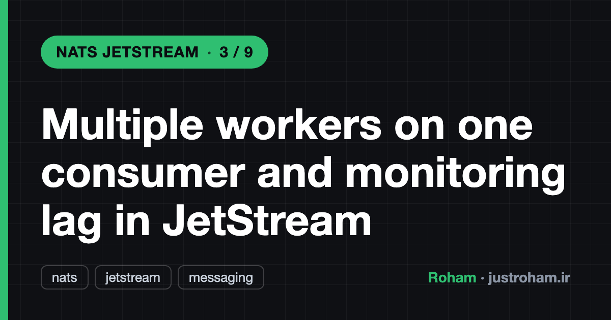 Multiple workers on one consumer and monitoring lag in JetStream